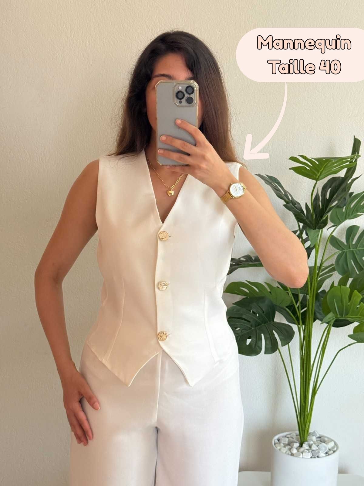 Ensemble Femmes Chic 2 Piéces - Blanc