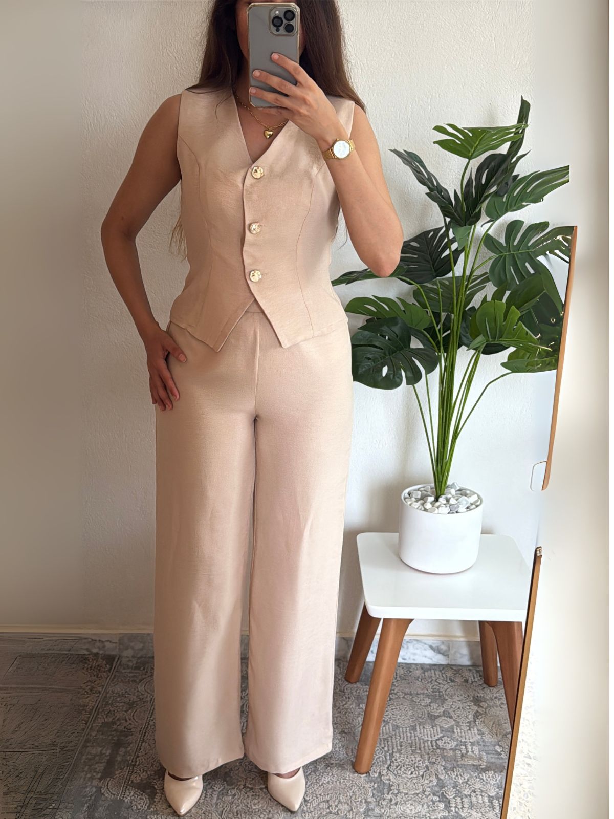 Ensemble Femmes Chic 2 Piéces - Beige