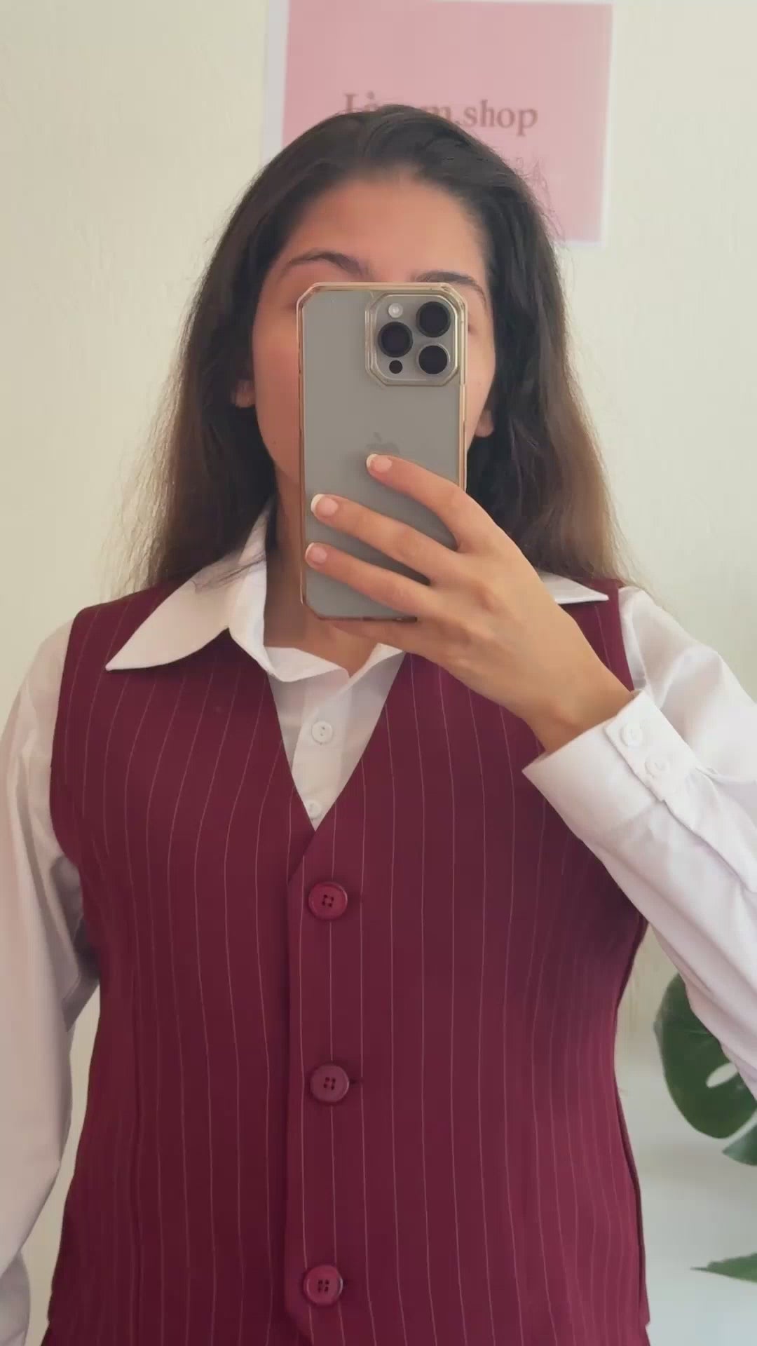 Ensemble Chic 3 Pièces (Tailleur Rayé)